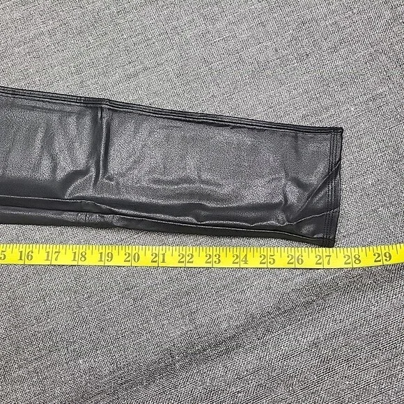 Jane and Bleecker Womens Faux Leather Leggings Pull On Pants X-Large Size Black - Picture 4 of 9